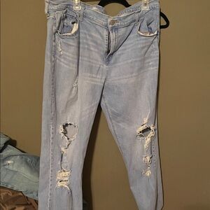 Old Navy Light Blue Distressed Boyfriend Jeans